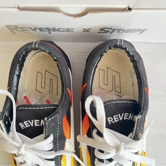 Revenge X Storm Old Skool Flame Low Top Sneakers Black - Picture 7 of 13
